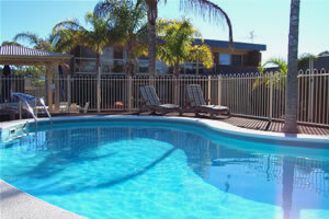 The pool at Chapman Court Merimbula apartments